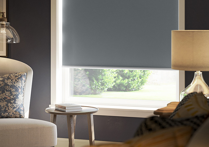 Levant (FR Blackout), Charcoal Grey - Twist&Fit Roller Blind - Image 5